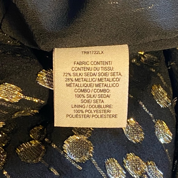 NWOT - DEREK LAM 10 Crosby Metallic Ruffle V-Neck Top - Size 4 - Picture 8 of 10